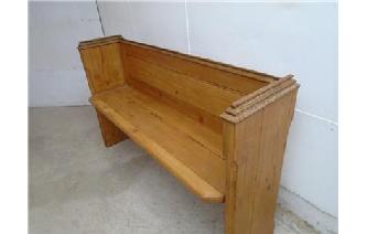 Arts &Crafts Antique / Old Pine & Oak Waxed 2 Seat Image